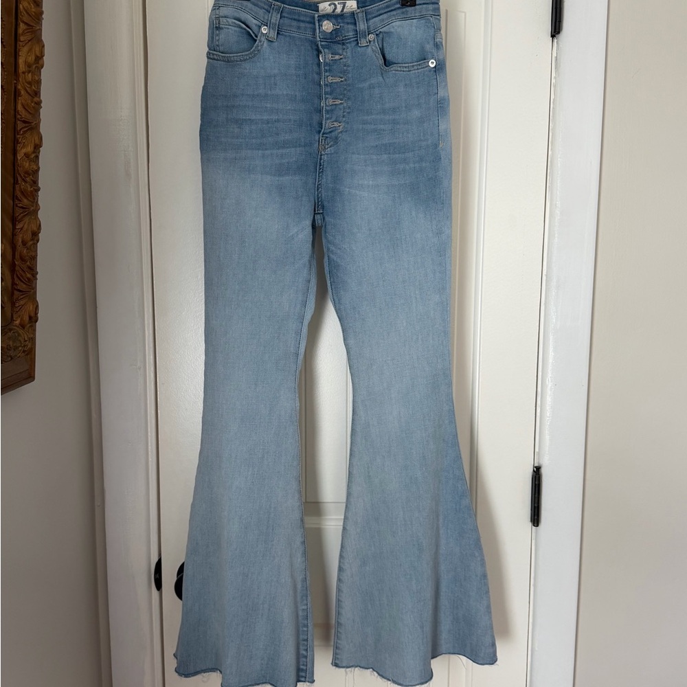 We The Free High Waisted 5 Button Super Flare Jean NWOT